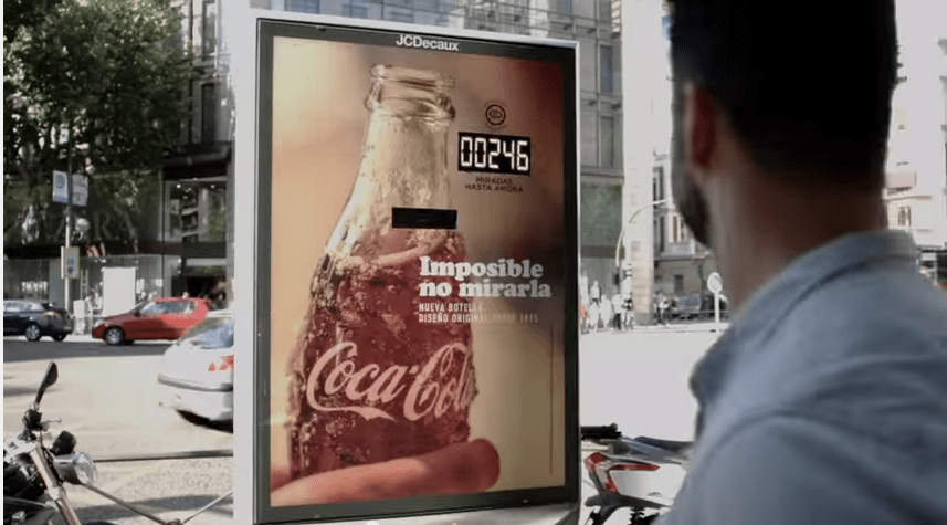 Una marquesina que contabiliza las miradas